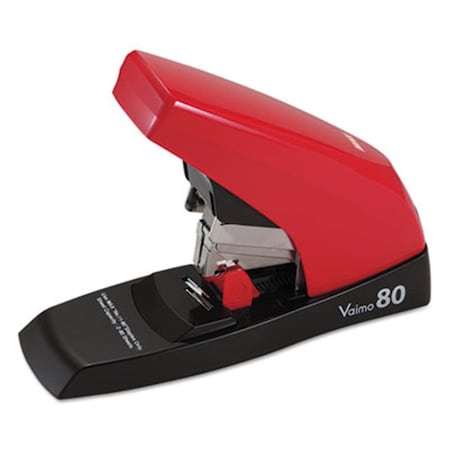 Max Usa Vaimo 80 Heavy-Duty Flat-Clinch Stapler, Red & Brown MA33558
